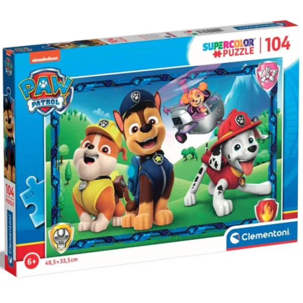 Psi Patrol Supercolor puzzle 104 elementów - Clementoni zdjęcie 1