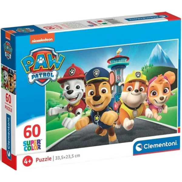 Psi Patrol Supercolor puzzle 60 elementów - Clementoni zdjęcie 1