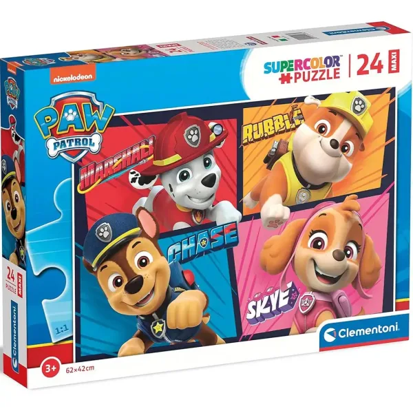 Psi Patrol Uśmiechnięte pieski 24-elementowe maxi supercolor puzzle - Clementoni
