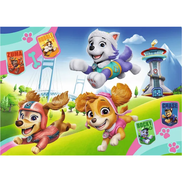 Psi Patrol brokatowe puzzle 100 elementów – Trefl zdjęcie 2