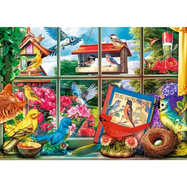 Ptaki za oknem 1000-elementowe puzzle Premium Plus Quality - Trefl zdjęcie 2