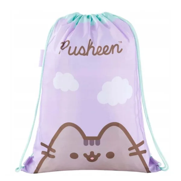 Pusheen fioletowy worek na buty, worek sportowy 43x34 cm zdjęcie 1