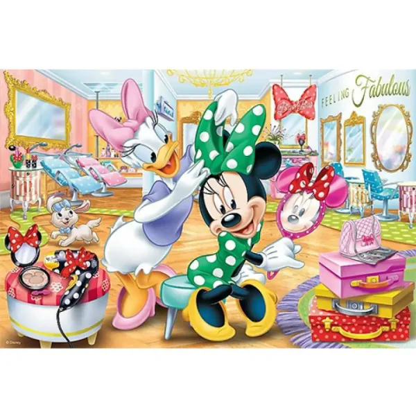 Puzzle 100 elementów - Daisy i Minnie w salonie piękności - Trefl zdjęcie 2