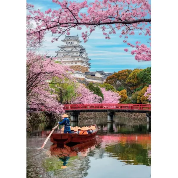 Puzzle HQC 1000 elementów z zamkiem Himeji wiosną - Clementoni zdjęcie 2
