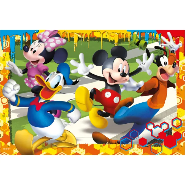 Puzzle i kolorowanka Mickey Mouse 2 w 1, 250 elementów, 50x35 cm – Lisciani zdjęcie 2