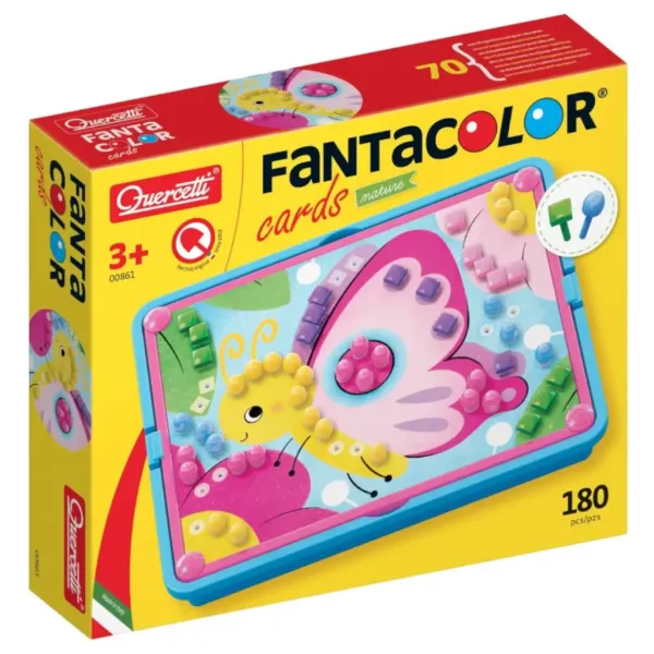 Quercetti: Fanta Color Cards Natura kreatywny zestaw do układania pinesek zdjęcie 3