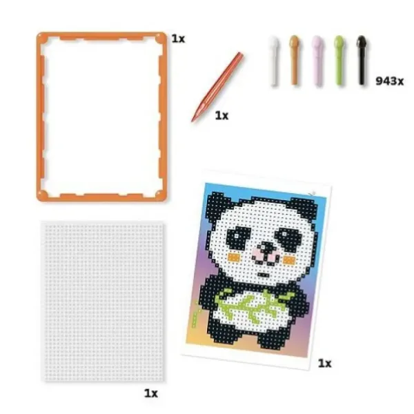 Quercetti: Pixel Art Panda – mozaika z pinezkami zdjęcie 3