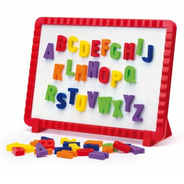 Quercetti: Tablica magnetyczna z kolorowymi literami - 48 sztuk zdjęcie 2