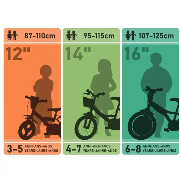 R88 16” rower dziecięcy z uchwytem na bidon i bocznymi kółkami w kolorze pomarańczowo-czarnym – rower Dino Bikes zdjęcie 4