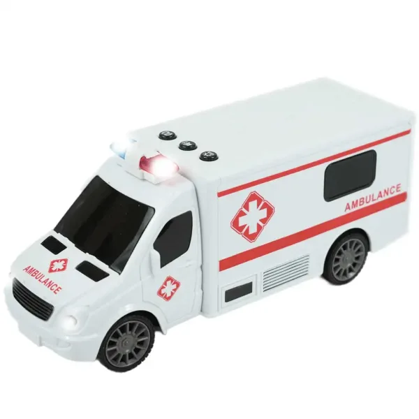 RC Ambulans zdalnie sterowany z efektami świetlnymi i dźwiękowymi, skala 1/24, 20 cm zdjęcie 3