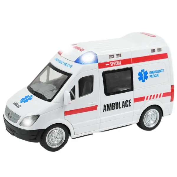 RC Ambulans zdalnie sterowany z efektami świetlnymi, skala 1:48, 27 MHz, 23 cm zdjęcie 3
