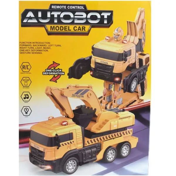 RC Autobot Titan zdalnie sterowany robot przekształcający się w dźwig 27MHz 26cm zdjęcie 7