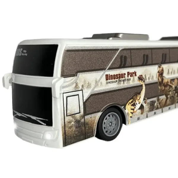 RC Zdalnie Sterowany Autobus Jurassic City z światłem 27MHz w skali 1/32, 25cm zdjęcie 2
