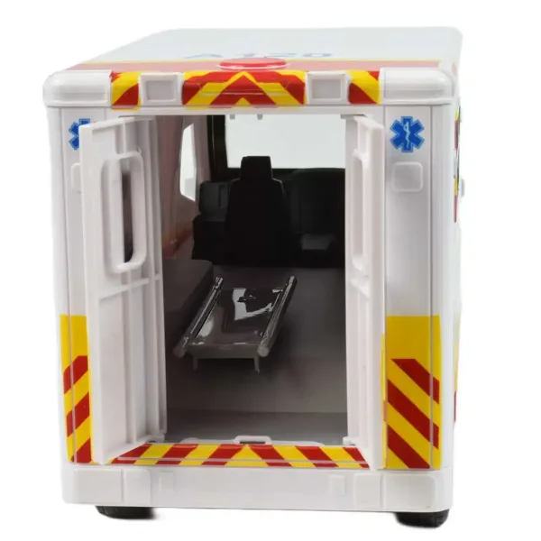 RC Zdalnie sterowana biała karetka pogotowia z efektami świetlnymi 2,4GHz skala 1/12 30cm zdjęcie 3