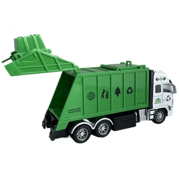 RC Zdalnie sterowana śmieciarka lub ciężarówka kontenerowa z światłami 27MHz 1/36 20cm w dwóch różnych wariantach zdjęcie 6