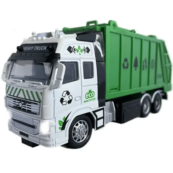 RC Zdalnie sterowana śmieciarka lub ciężarówka kontenerowa z światłami 27MHz 1/36 20cm w dwóch różnych wariantach zdjęcie 7
