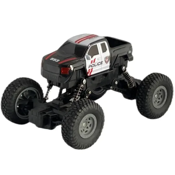 RC Zdalnie sterowany 4WD policyjny samochód terenowy w skali 1/18, 21 cm. zdjęcie 2