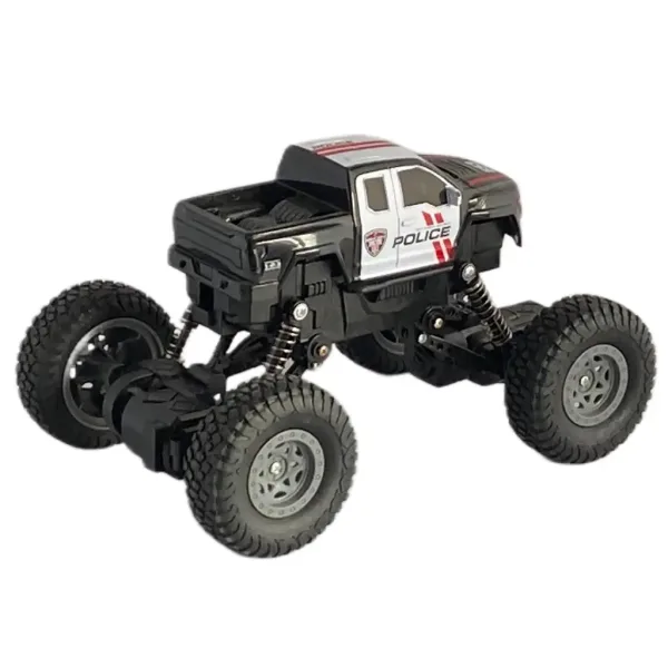 RC Zdalnie sterowany 4WD policyjny samochód terenowy w skali 1/18, 21 cm. zdjęcie 3