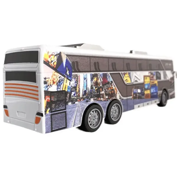 RC Zdalnie sterowany autobus Travel City z oświetleniem 27MHz w skali 1:32, długość 25 cm. zdjęcie 3