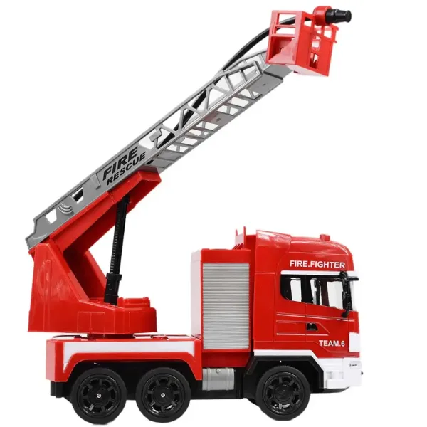 RC Zdalnie sterowany wóz strażacki z podnośnikiem i armatką wodną w skali 1/24 27 MHz 30 cm zdjęcie 5