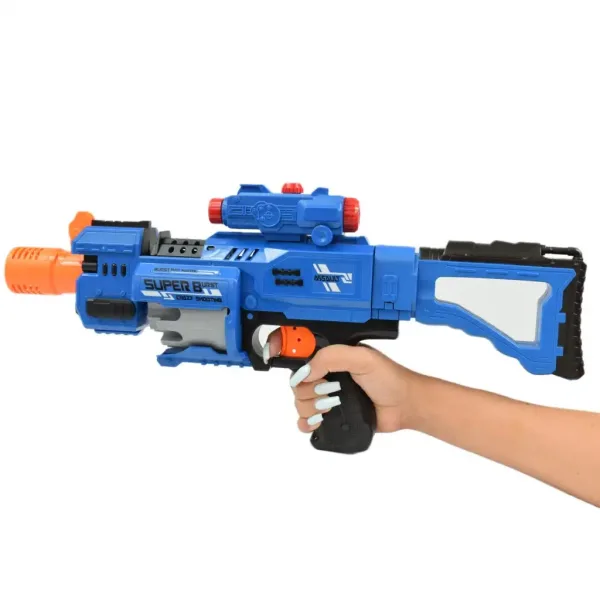 Rapid Launcher: Elektryczna broń miotająca piankowe pociski z obrotowym bębnem, 20 nabojów, 49 cm zdjęcie 7