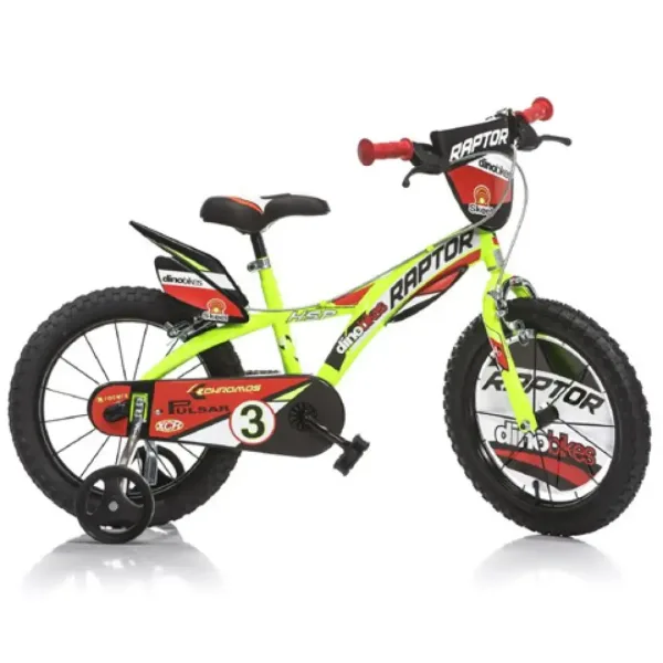 Raptor zielony rowerek dziecięcy w rozmiarze 16 - rower Dino Bikes zdjęcie 1