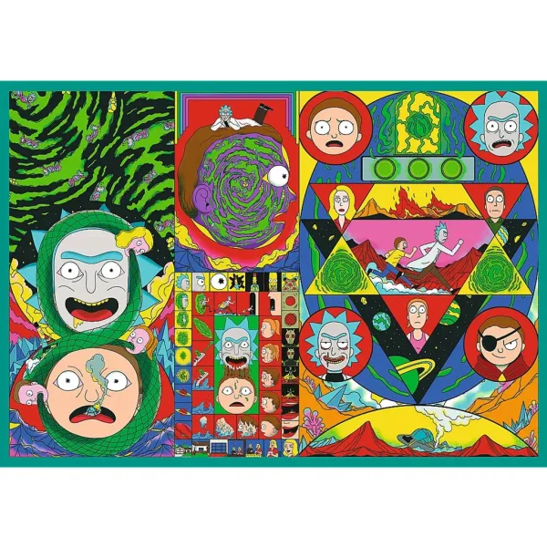 Rick i Morty Szalone Przygody 4x250-elementowe puzzle - Trefl zdjęcie 5