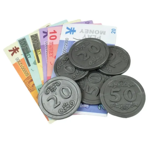 Różowa elektroniczna kasa fiskalna ze światłem i dźwiękiem, z zabawkowymi pieniędzmi 25x14 cm zdjęcie 7