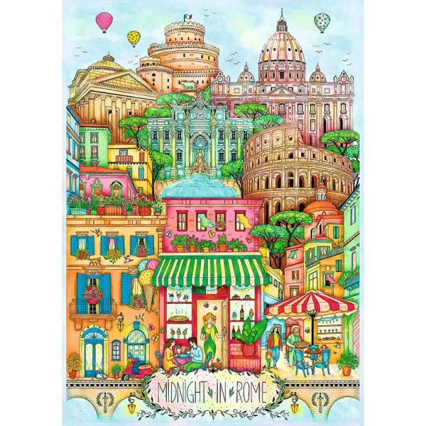 Rzym o północy 1000-elementowe puzzle Premium Plus Quality - Trefl zdjęcie 2