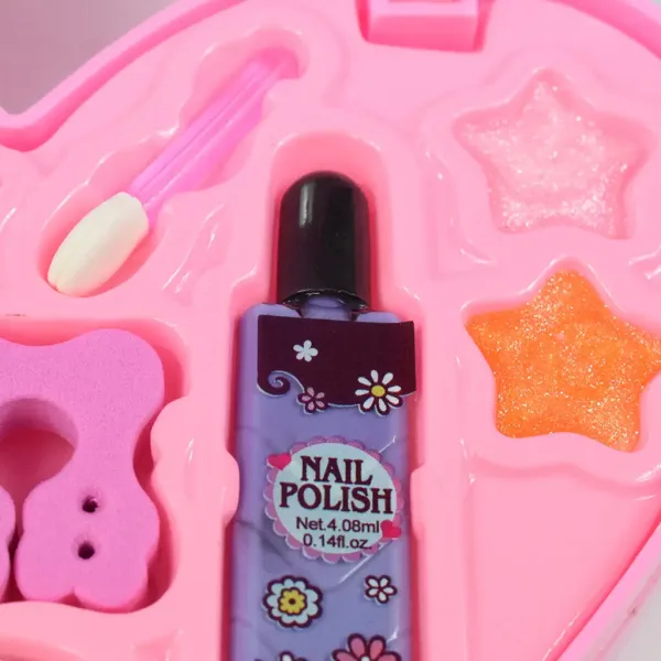 S&Lí Cosmetics: Premiumowy zestaw do makijażu i paznokci w trójpoziomowym pudełku w kształcie serca. zdjęcie 7