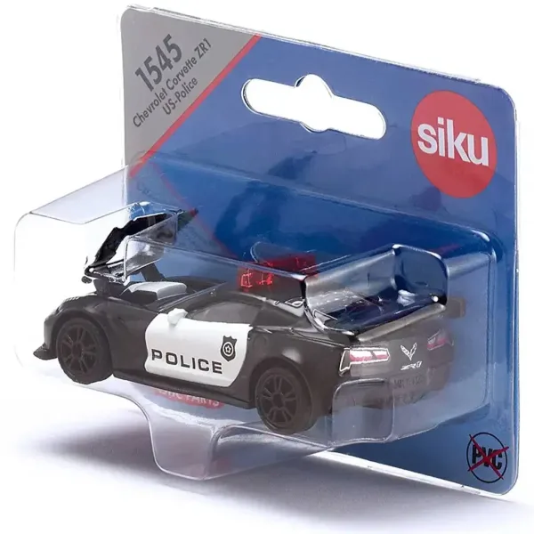 SIKU Chevrolet Corvette ZR1 Policyjny resorak 1/64 zdjęcie 4
