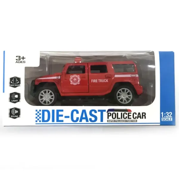 Samochodzik Hummer z napędem wstecznym, światłem i dźwiękiem w skali 1/32 w różnych wariantach. zdjęcie 3