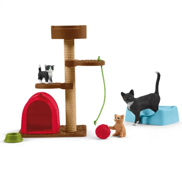 Schleich: Farm World - Zestaw do zabawy dla uroczych kotków (42501) zdjęcie 2
