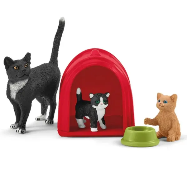 Schleich: Farm World - Zestaw do zabawy dla uroczych kotków (42501) zdjęcie 3