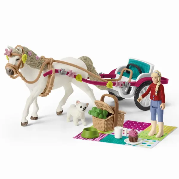 Schleich: Horse Club - Powóz na pokaz koni z piknikiem, zestaw do zabawy (42467) zdjęcie 2
