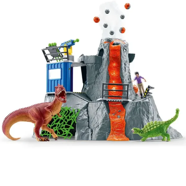 Schleich: Wielka ekspedycja wulkaniczna z dinozaurami zestaw do zabawy (42564) zdjęcie 2