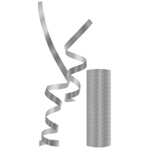 Serpentyna w kolorze metalicznego srebra – 1 sztuka zdjęcie 1