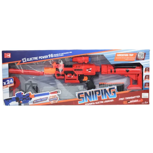 Sniping: Elektryczny, przekształcalny ogromny blaster na piankowe pociski z nabojami i tarczą 79 cm zdjęcie 17