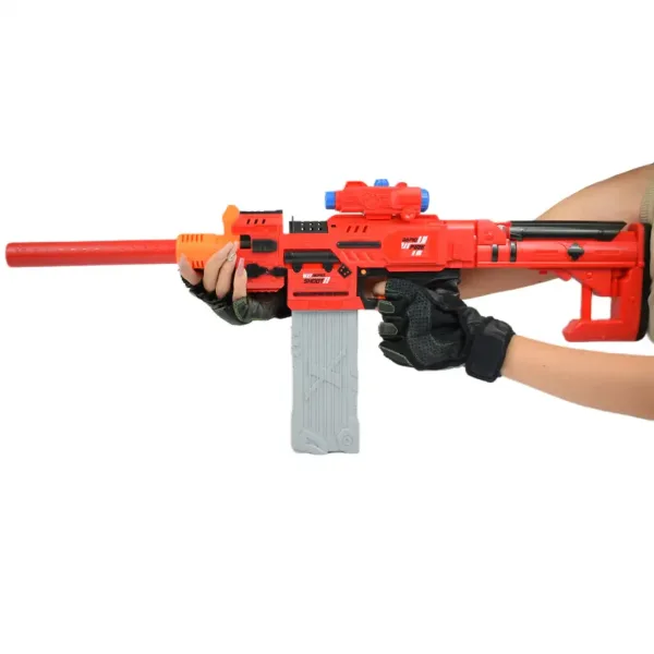 Sniping: Elektryczny, przekształcalny ogromny blaster na piankowe pociski z nabojami i tarczą 79 cm zdjęcie 4