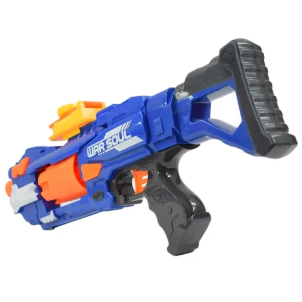 Soft Bullet Gun: Ręczny pistolet na piankowe naboje z obrotowym magazynkiem 44 cm zdjęcie 5