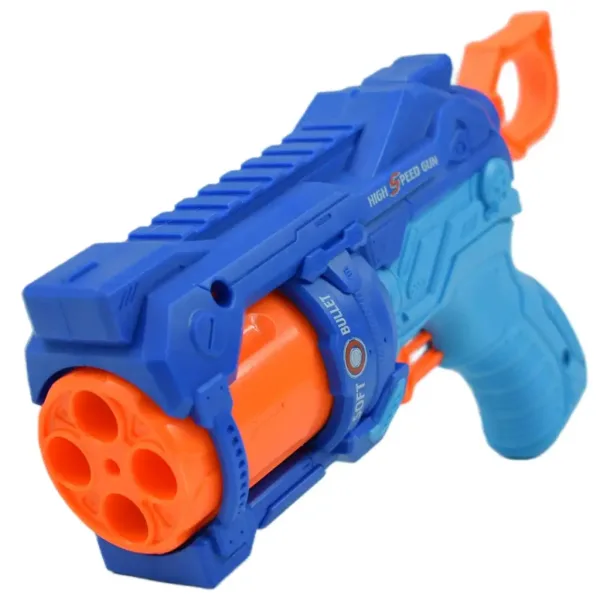 Soft Bullet: Reflex 4 manualny rewolwerowy pistolet strzelający piankowymi pociskami z tarczą 22 cm zdjęcie 3