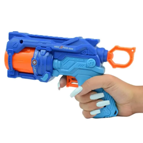 Soft Bullet: Reflex 4 manualny rewolwerowy pistolet strzelający piankowymi pociskami z tarczą 22 cm zdjęcie 6