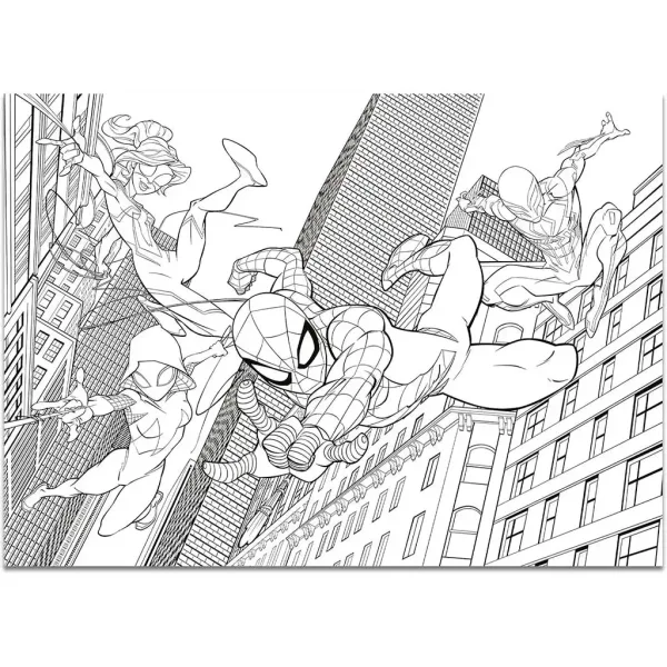 Spider-Man 2 w 1 maxi puzzle 4x48 elementów i kolorowanka 35x25cm - Lisciani zdjęcie 3
