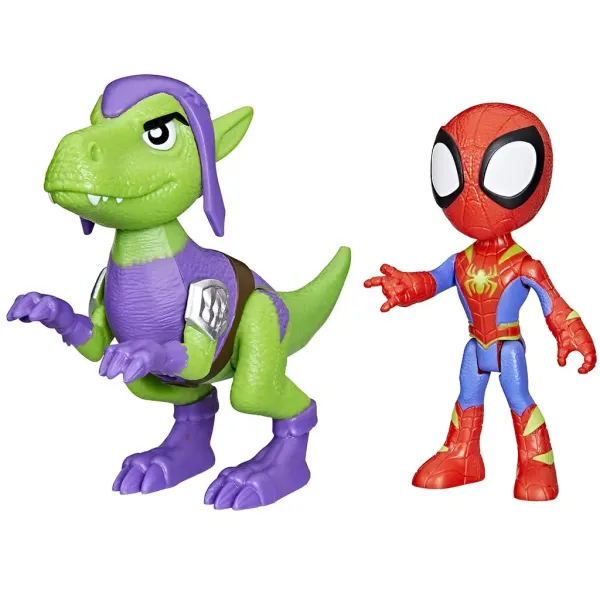 Spidey i jego fantastyczni przyjaciele: Zestaw figurek akcji Pajączek i Dino-Sieć Goblina – Hasbro zdjęcie 2