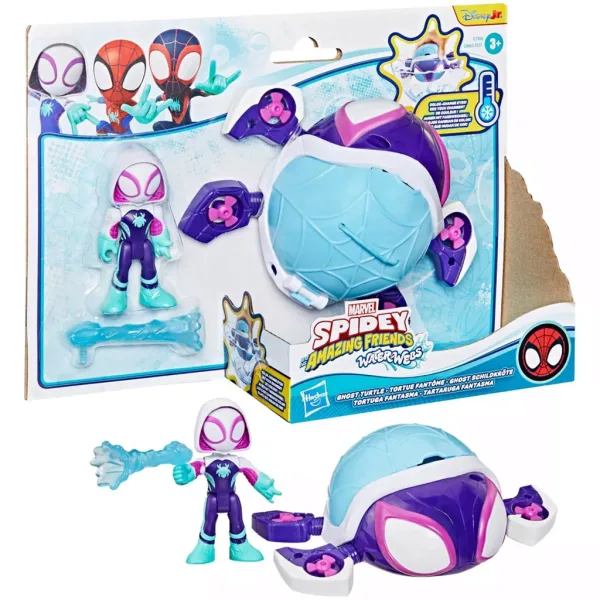Spidey i jego niesamowici przyjaciele: figurki Waterwebs i pojazdy zmieniające kolor - Ghost Turtle - Hasbro zdjęcie 1