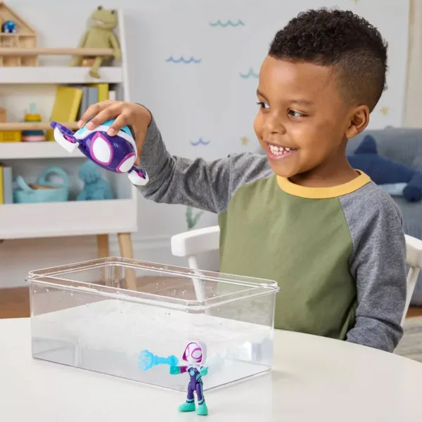 Spidey i jego niesamowici przyjaciele: figurki Waterwebs i pojazdy zmieniające kolor - Ghost Turtle - Hasbro zdjęcie 4