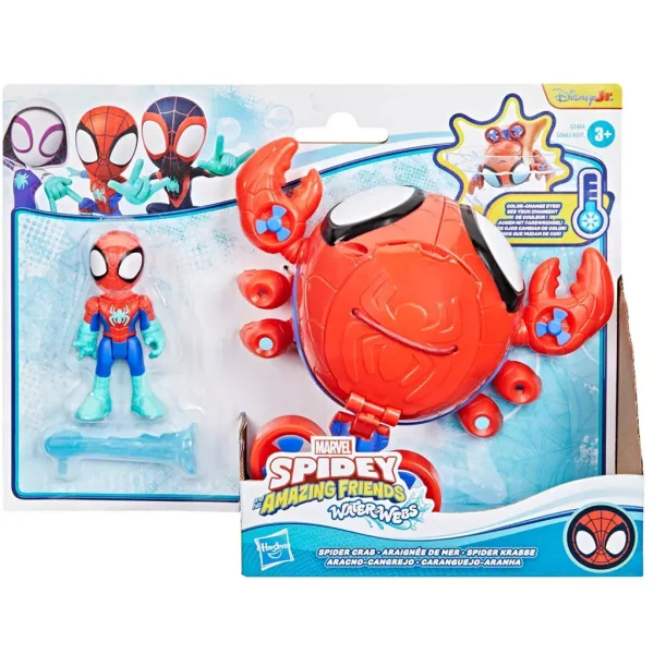 Spidey i jego niesamowici przyjaciele: figurki Waterwebs i pojazdy zmieniające kolor - Spider Crab - Hasbro zdjęcie 1