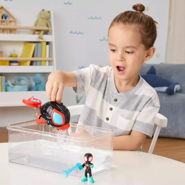 Spidey i jego niesamowici przyjaciele: figurki Wodne Sieci i pojazdy zmieniające kolor - Spin Dolphin - Hasbro zdjęcie 4