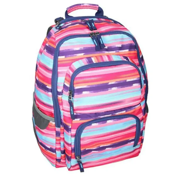 Spirit: E-Bag kolorowy paskowany zaokrąglony plecak szkolny 46x34x22 cm zdjęcie 1