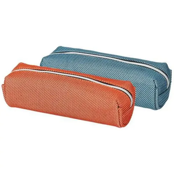 Spirit: Elegancki cylindryczny piórnik w kolorze pomarańczowym lub niebieskim 18,5x6,5 cm zdjęcie 1